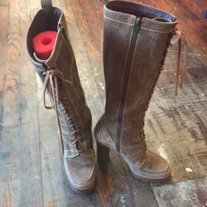 Michael Kors Suede Lace Up Boots